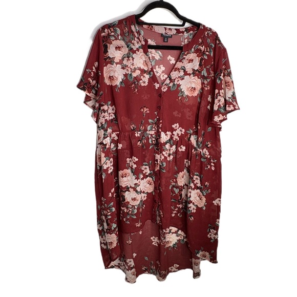 torrid Tops - Torrid Lexie Floral Babydoll Tunic size 3